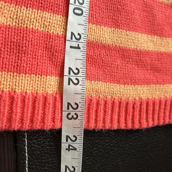 Halogen x Atlantic Pacific Cathy Stripe Sweater Coral Crewneck Tropical Sz M NEW - Picture 9 of 9